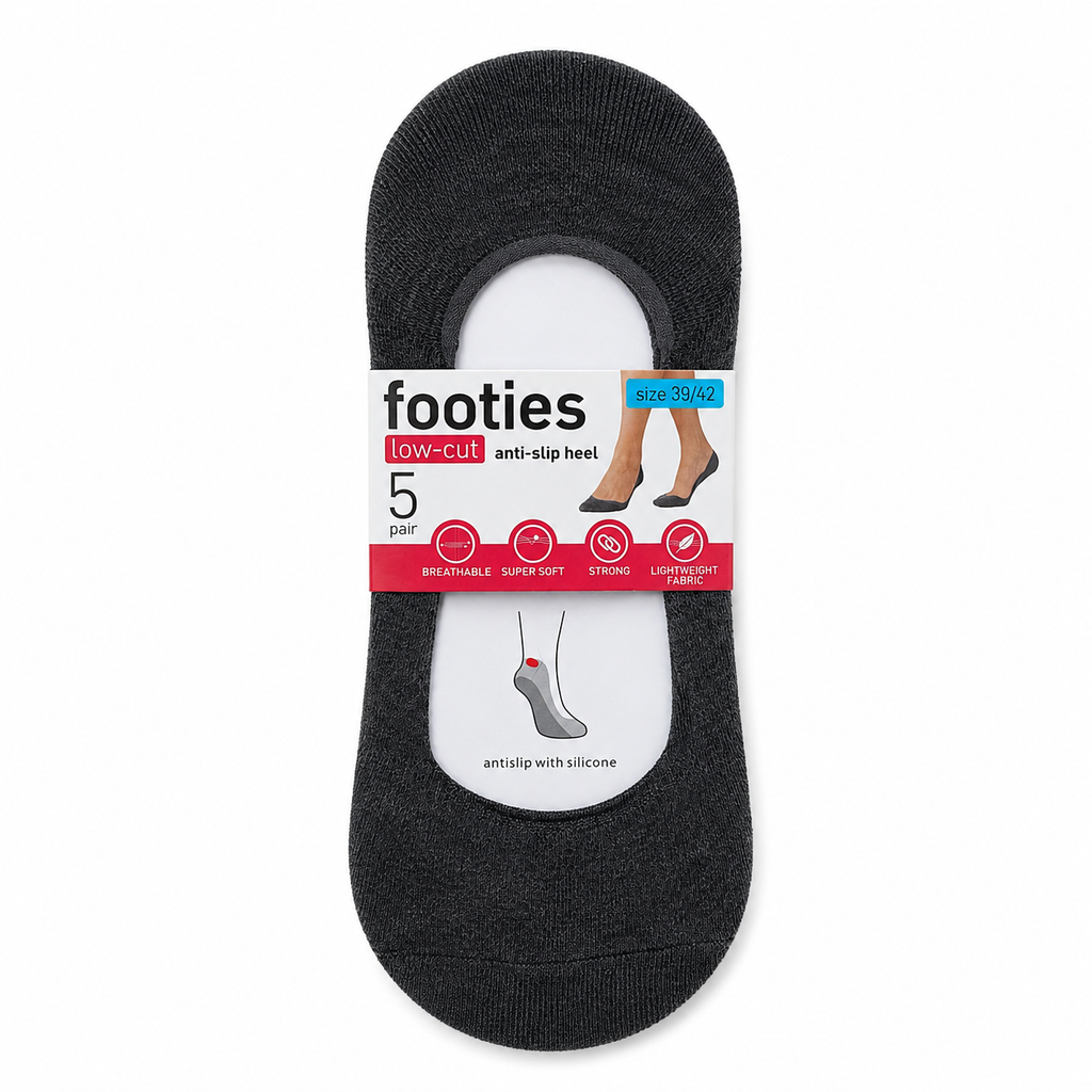 Socquettes invisibles – Lot de 5 - Taille 39/42