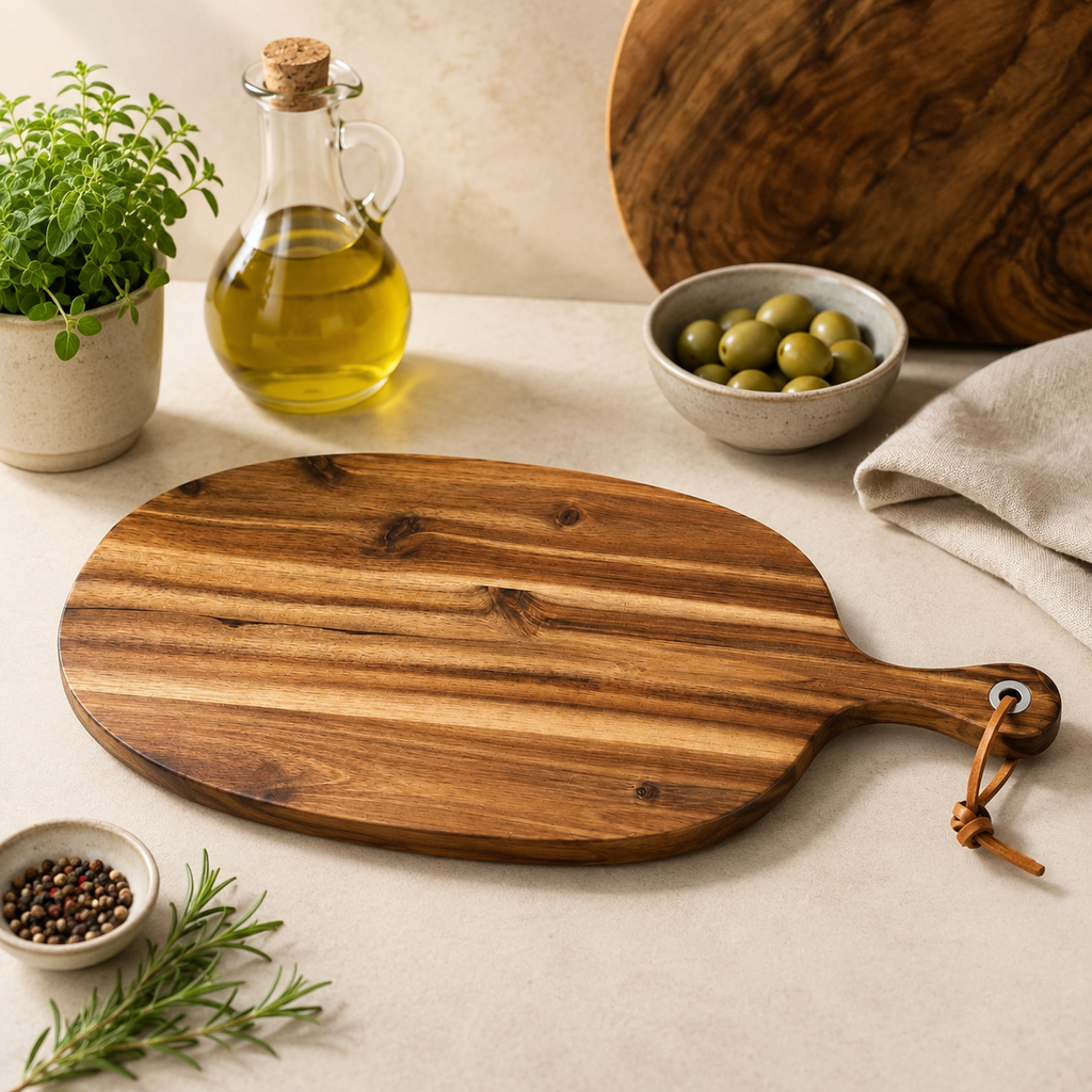 Planche de service en bois d'acacia