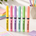 Surligneurs pastel BIC Brite Liner Grip - Lot de 6