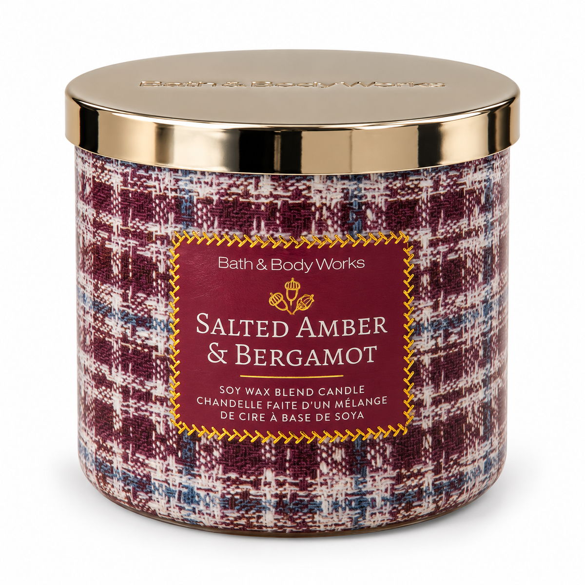 Bougie 3 mèches - Salted Amber & Bergamot