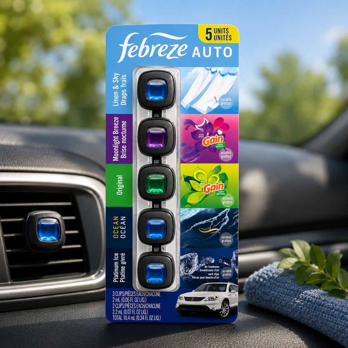 Désodorisant pour voiture Febreze – Lot de 5
