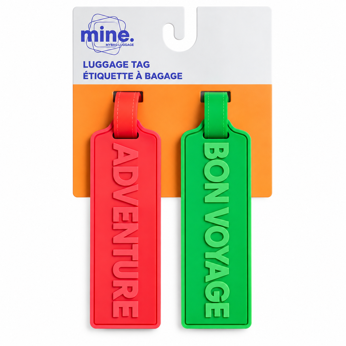 Étiquette à bagage colorée