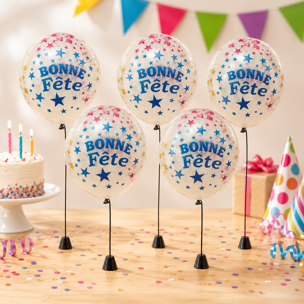 Ballons de fête « Bonne Fête » – Lot de 5