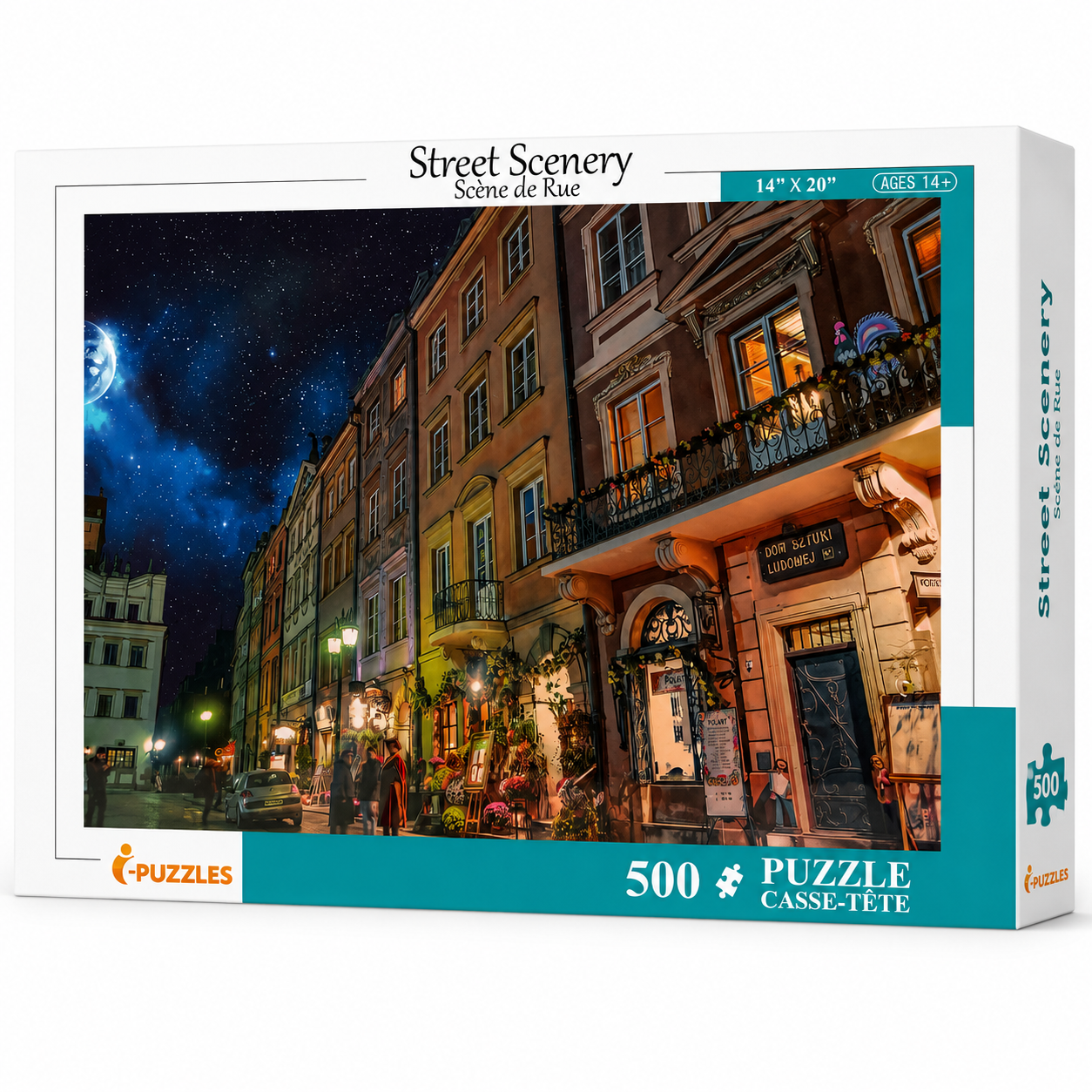 Puzzle 500 pièces – Scène de rue de nuit