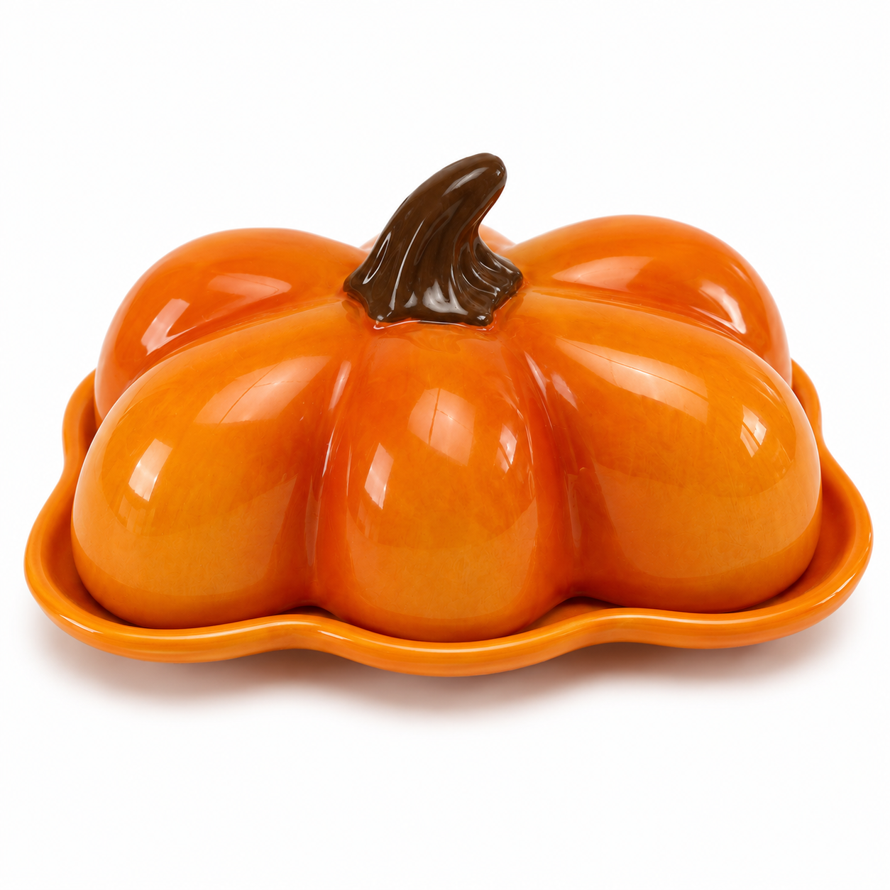 Beurrier en forme de citrouille