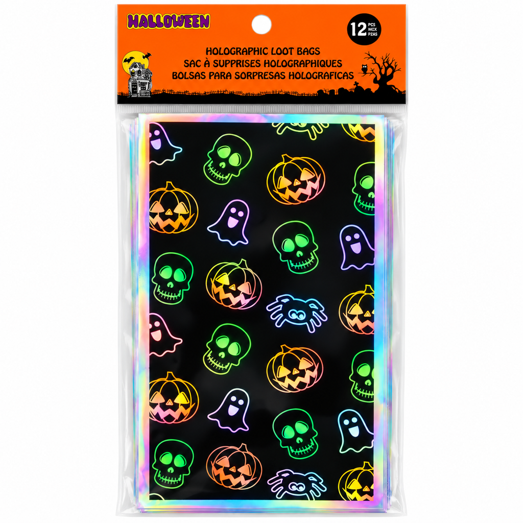 Sacs à surprises holographiques Halloween – Motifs Halloween