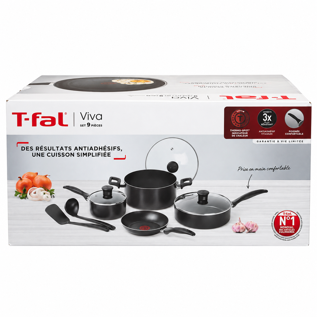 Ensemble de cuisson T-fal Viva – 9 pièces