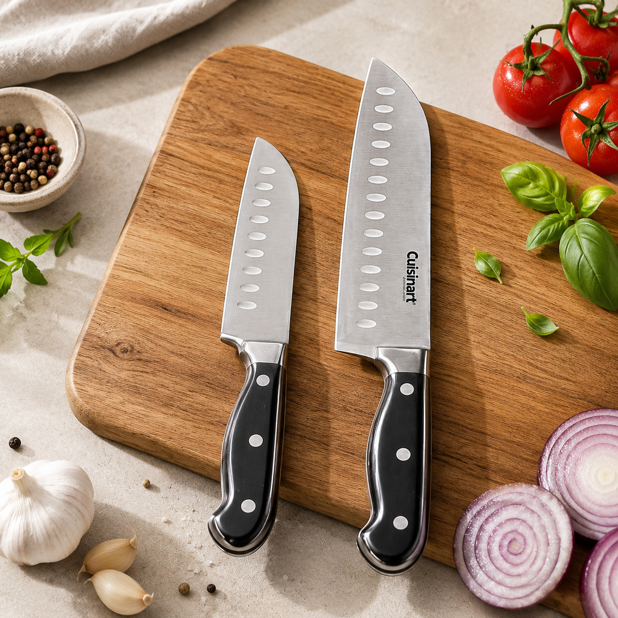 Couteaux avec protège lame - Lot de 2