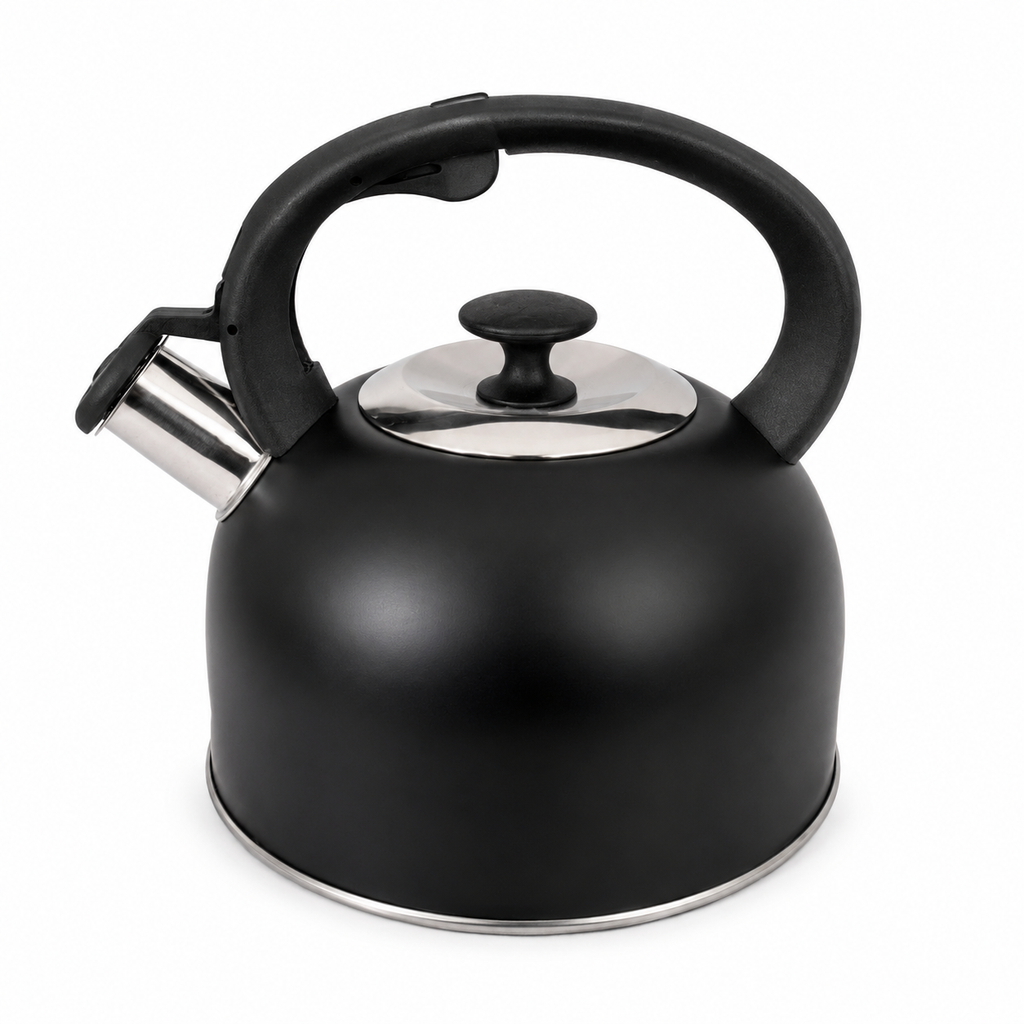 Bouilloire à sifflet noire – 2 L