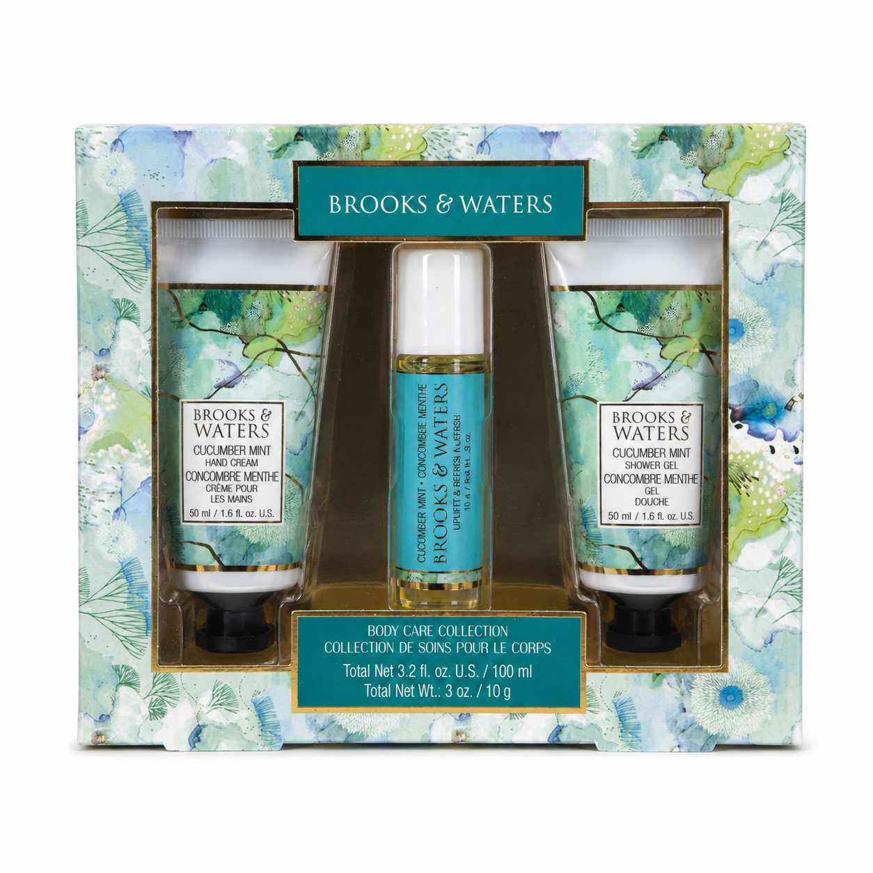 Coffret de soins pour le corps Brooks & Waters – Concombre & Menthe
