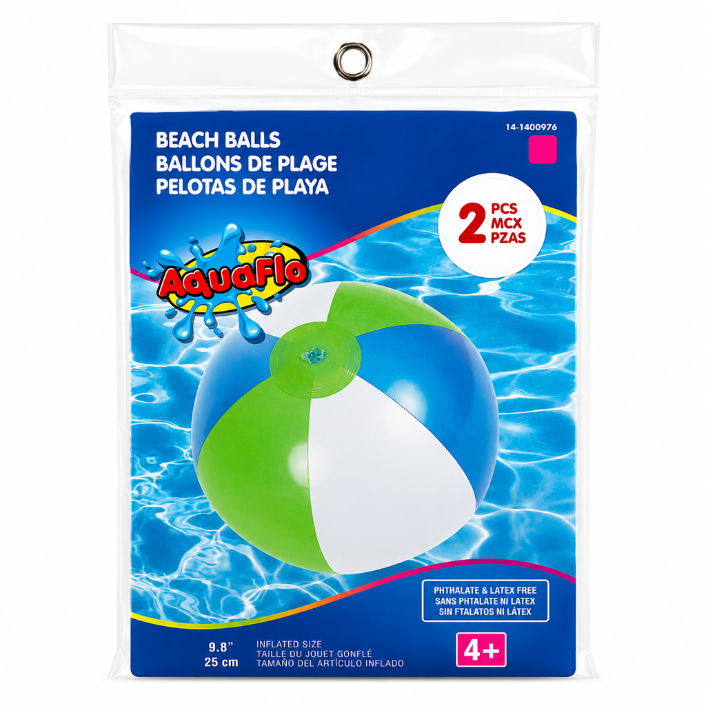 Jouet de plage - Lot de 2 ballons gonflables – 25 cm