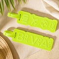 Étiquettes à bagage – Vert fluo lot de 2