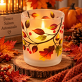 Photophore automnal feuilles et baies – 10 cm