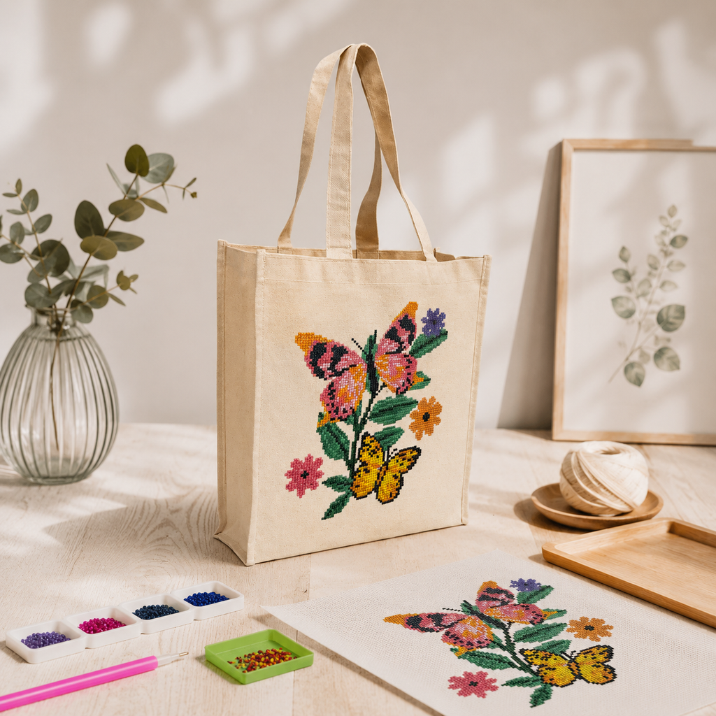 Sac Diamond Painting - Deux Papillons
