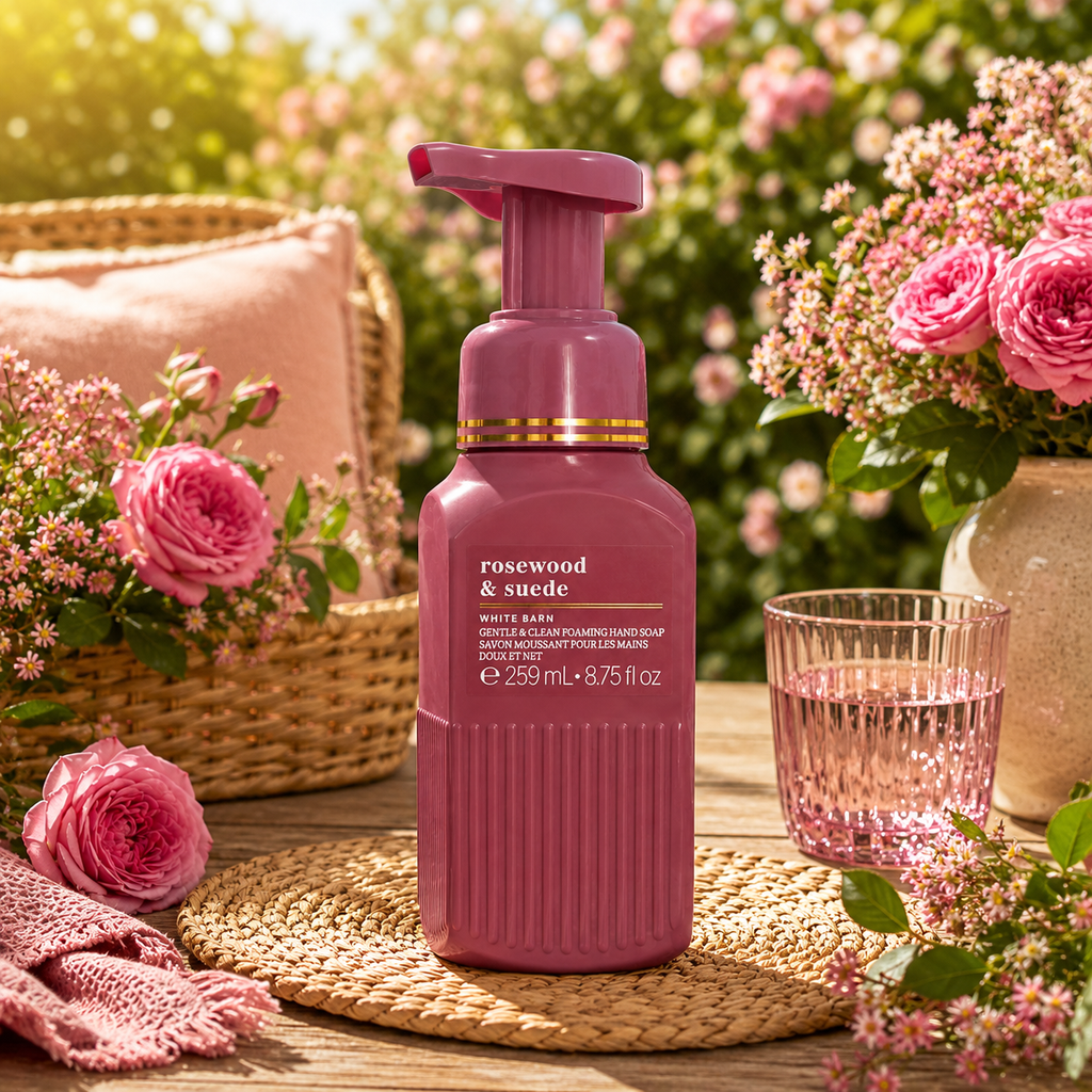 Savon moussant – Rosewood & Suede