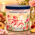 Bougie 3 mèches – Strawberry Peach Sunset