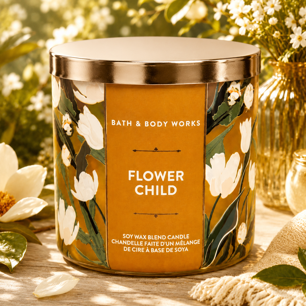 Bougie 3 mèches – Flowerchild
