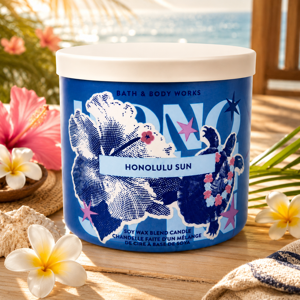 Bougie 3 mèches – Honolulu Sun