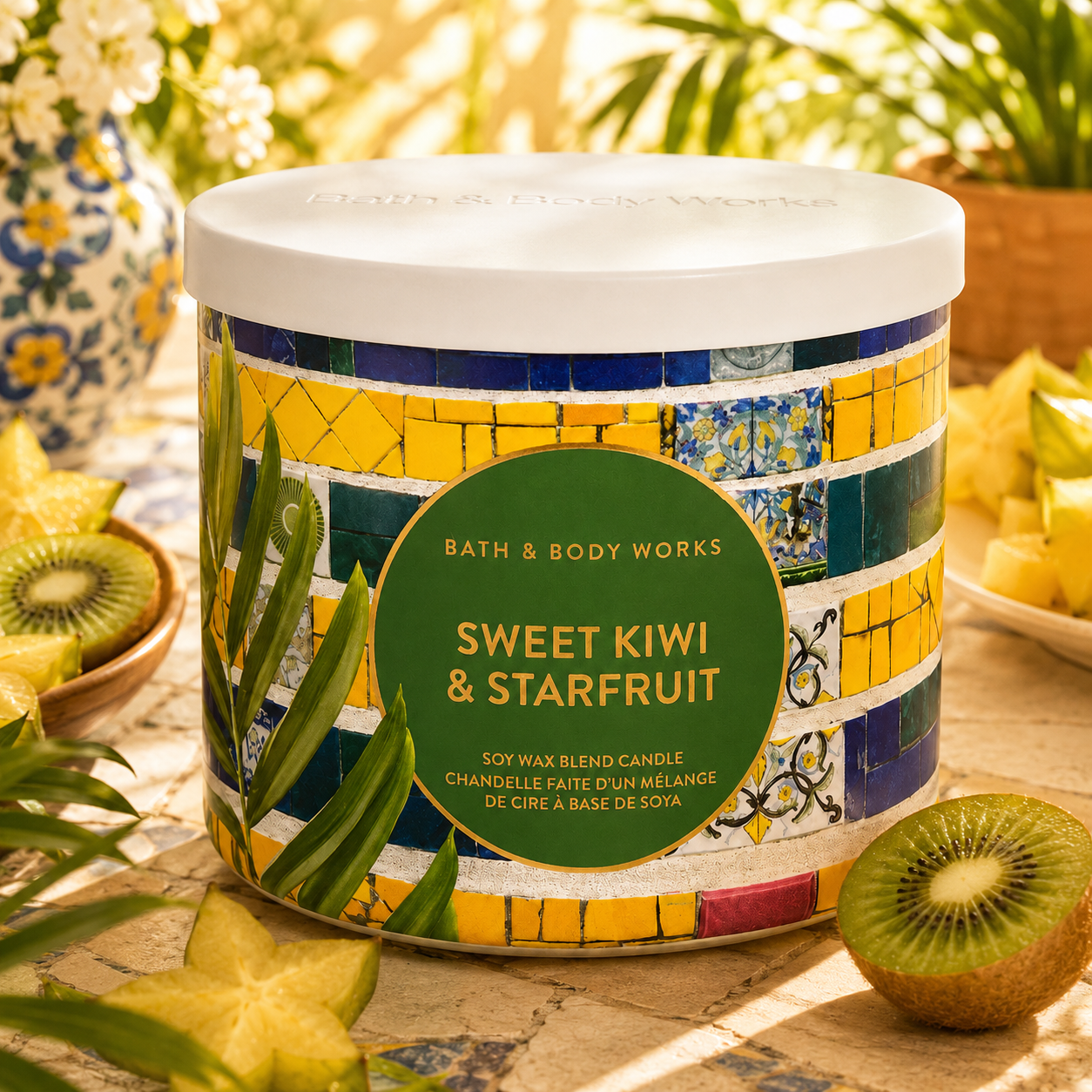 Bougie 3 mèches – Sweet Kiwi & Starfruit