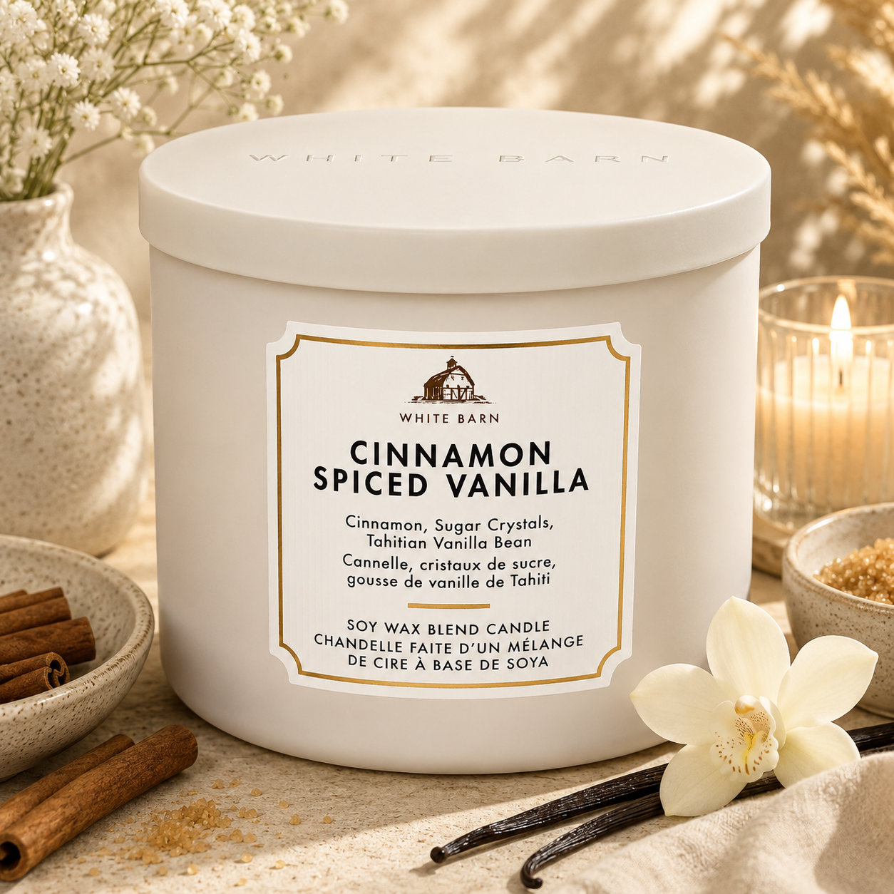 Bougie 3 mèches – Cinnamon Spiced Vanilla