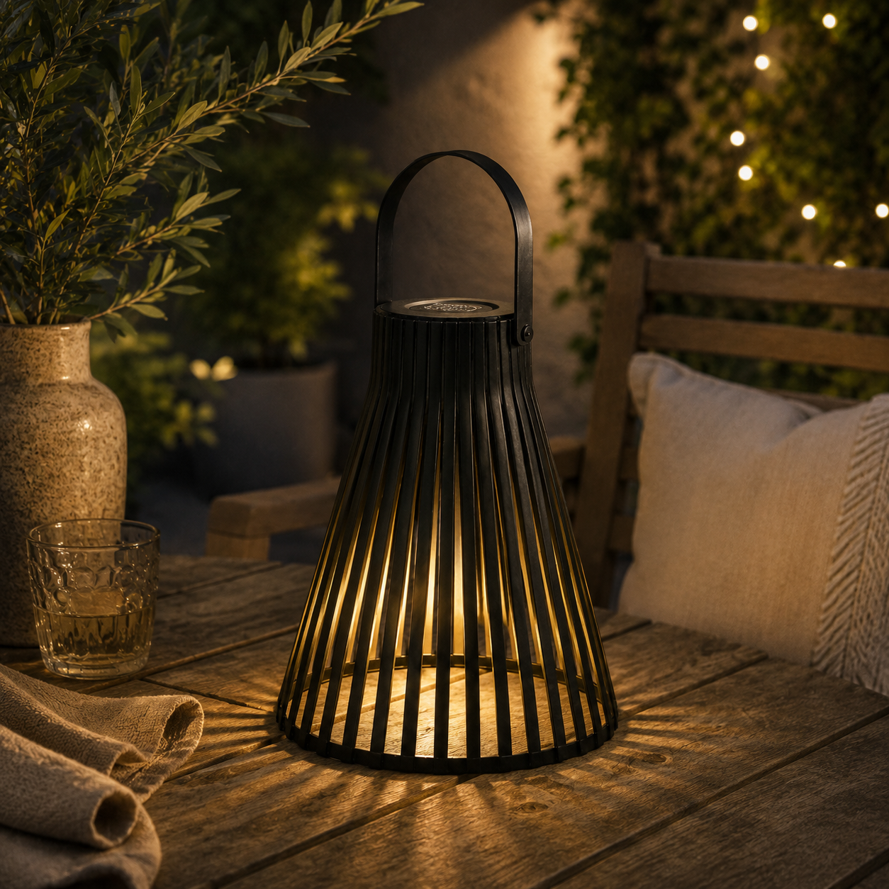 Lanterne LED solaire - Noir