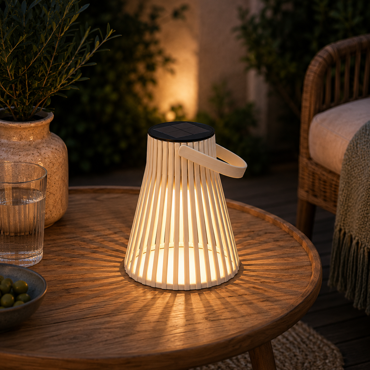 Lanterne LED solaire - Blanc