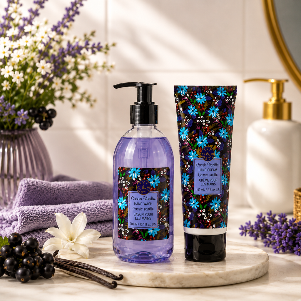 Coffret de soins pour les mains – Cassis Vanille