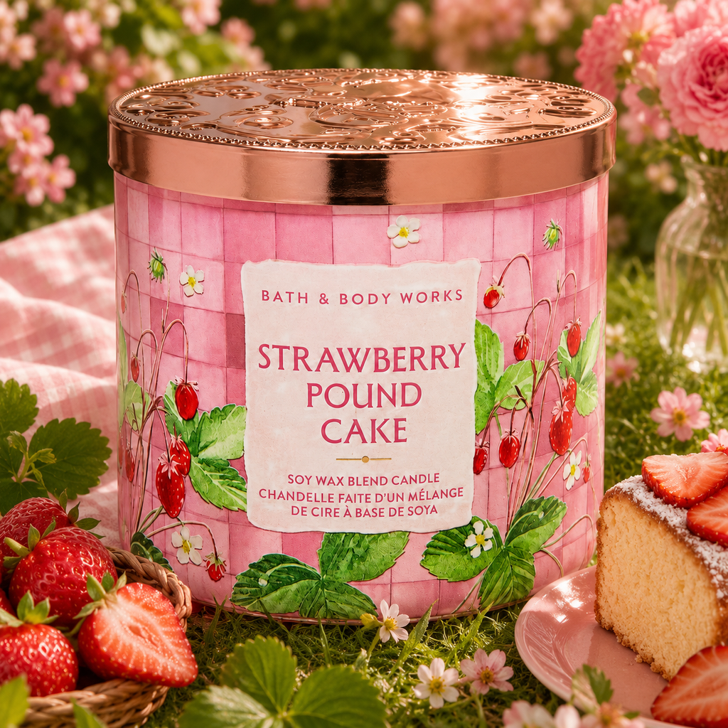Bougie 3 mèches - Strawberry Pound Cake