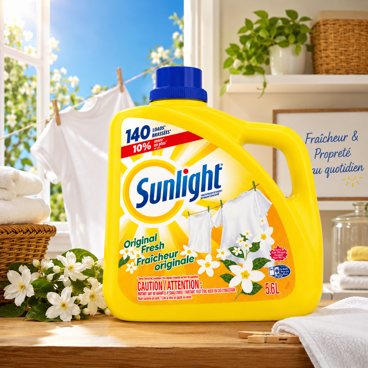 Lessive Sunlight Fraîcheur originale - 140 brassées
