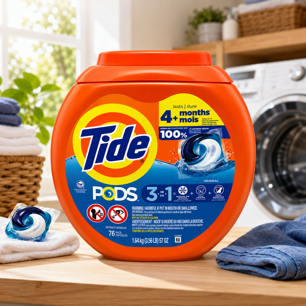 Lessive 3 en 1 Tide - 76 caspules