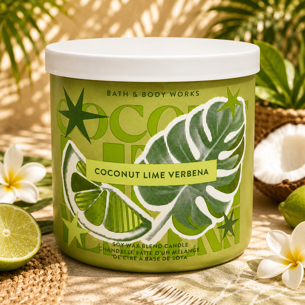 Bougie 3 mèches – Coconut Lime Verbena