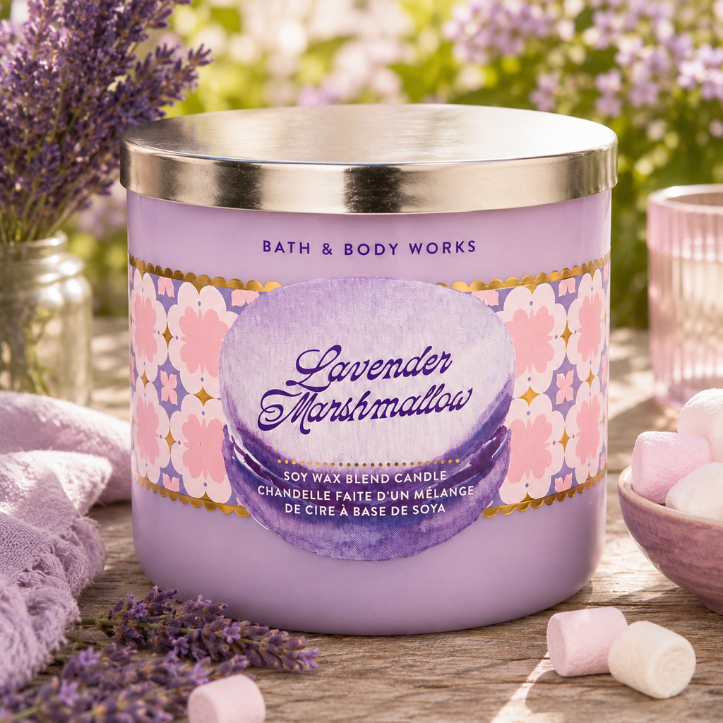 Bougie 3 mèches – Lavender Marshmallow