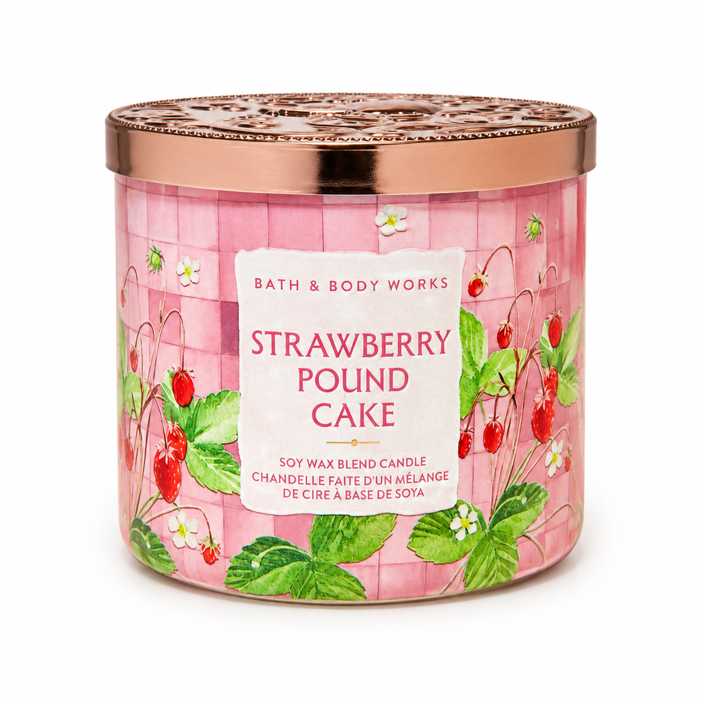 Bougie 3 mèches - Strawberry Pound Cake