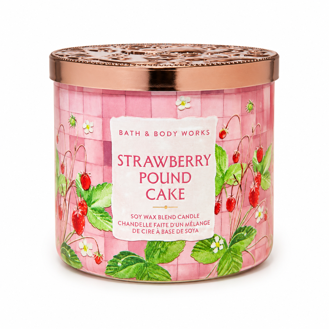 Bougie 3 mèches - Strawberry Pound Cake