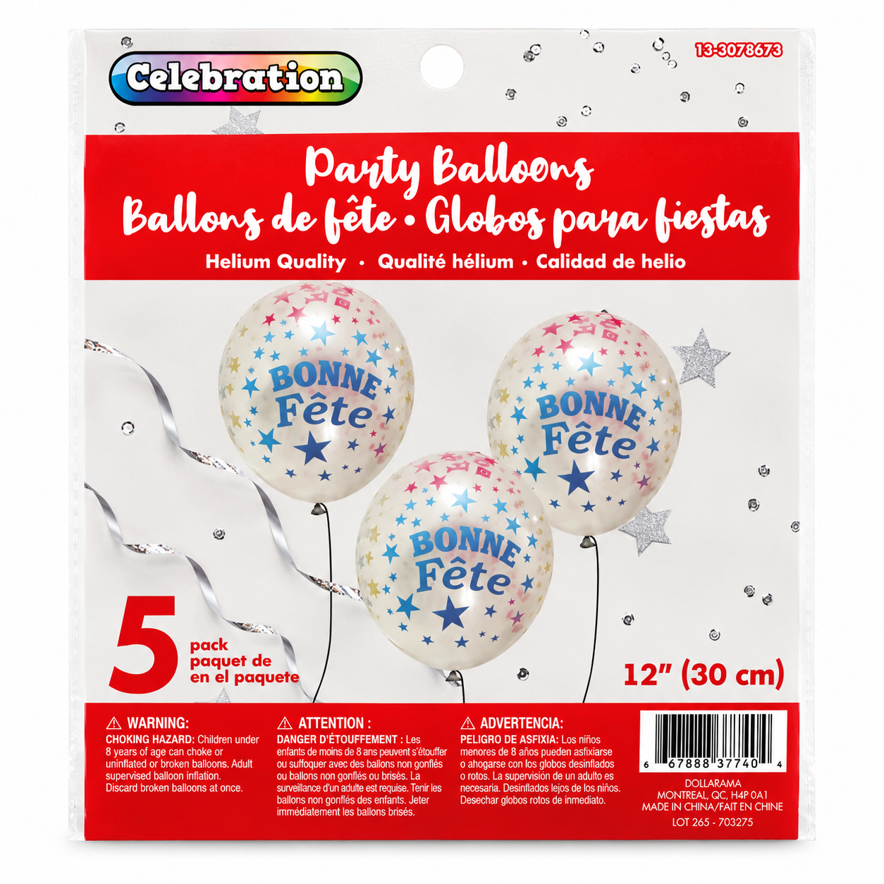Ballons de fête « Bonne Fête » – Lot de 5