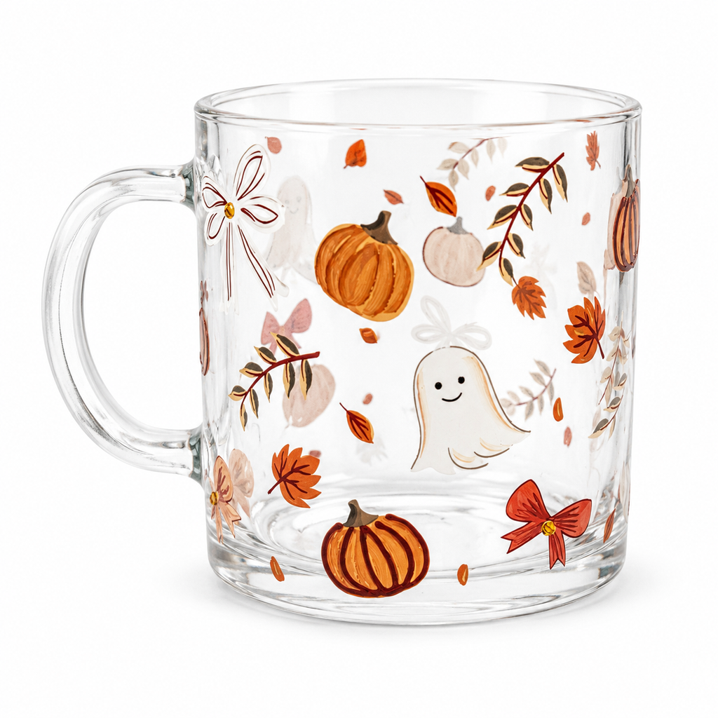 Mug en verre – Motif automnal