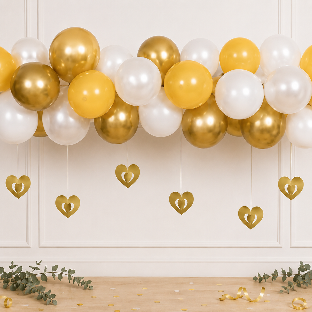 Guirlande de ballons avec décorations – 32 ballons