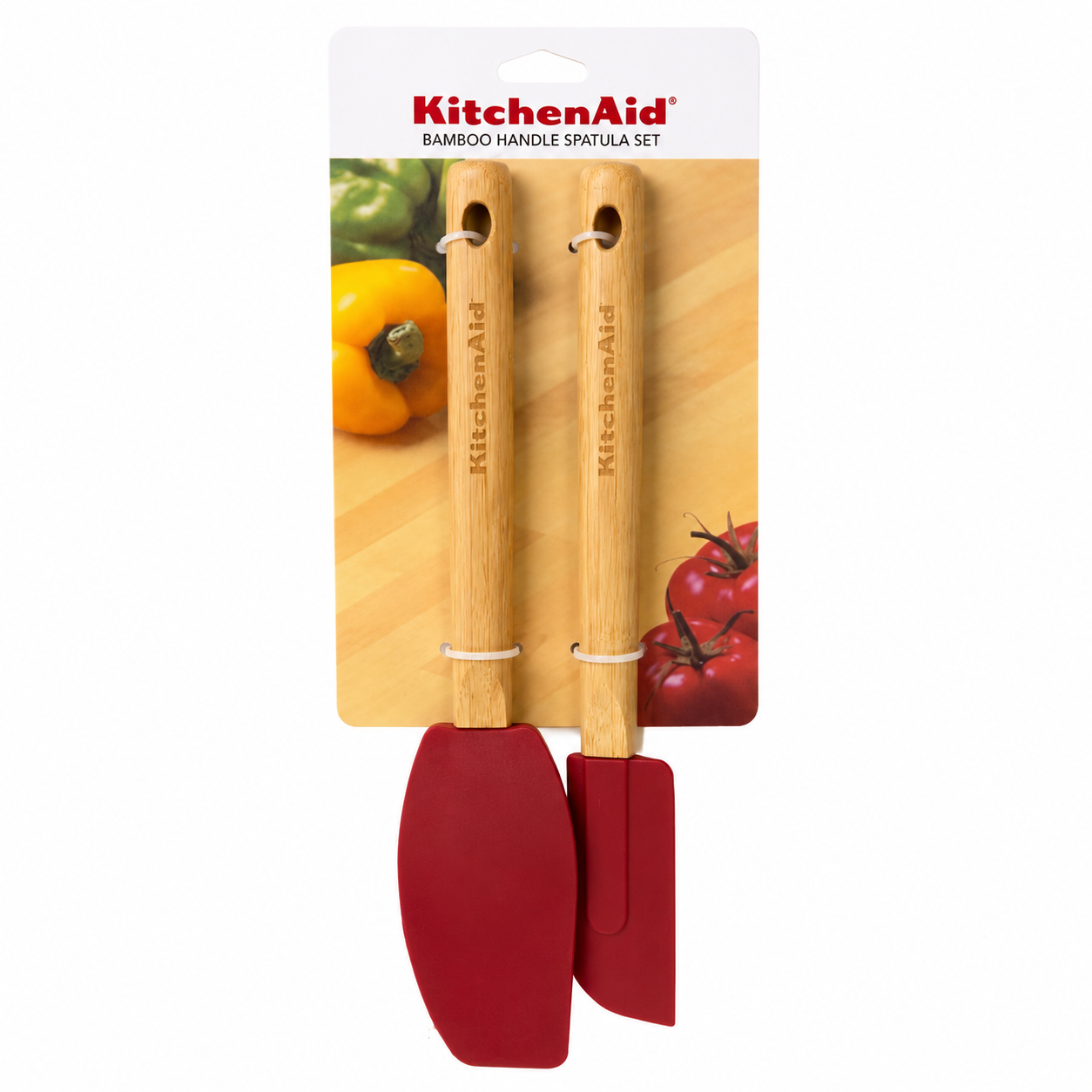 KitchenAid Spatules avec manches en bambou – 2 pièces