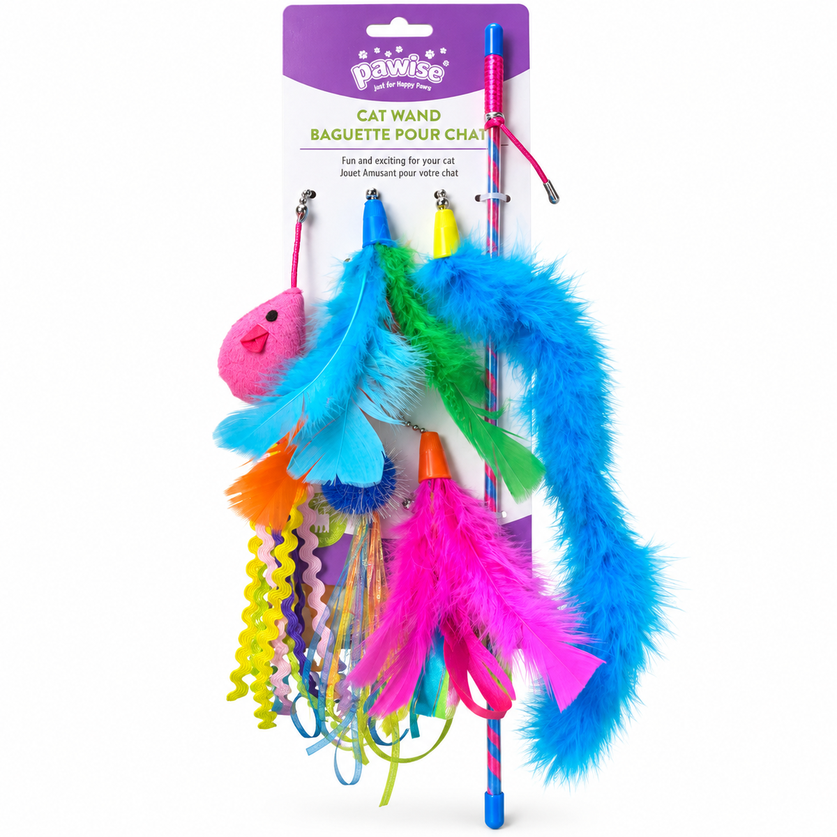 Jouets pour chat avec baguette - Lot de 6