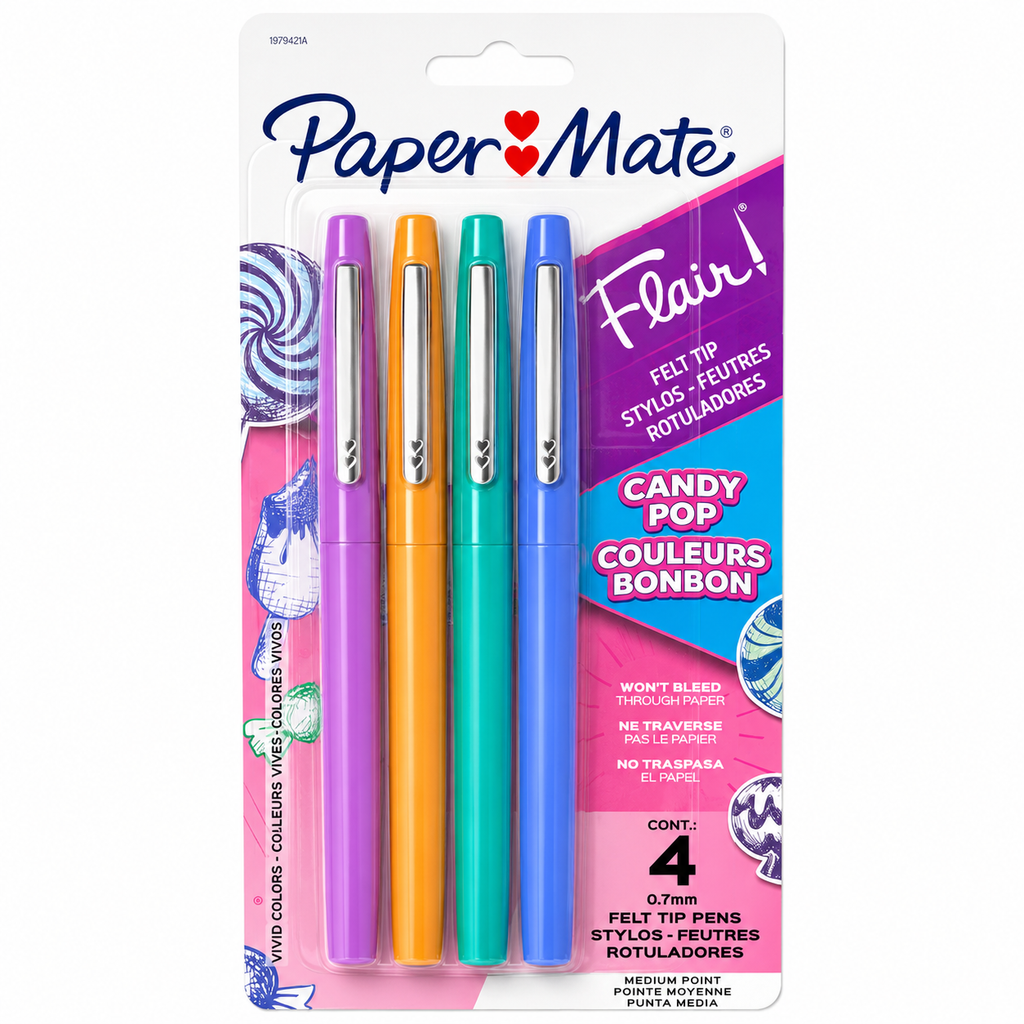 Stylos-feutres Paper Mate Flair! – Candy Pop lot de 4