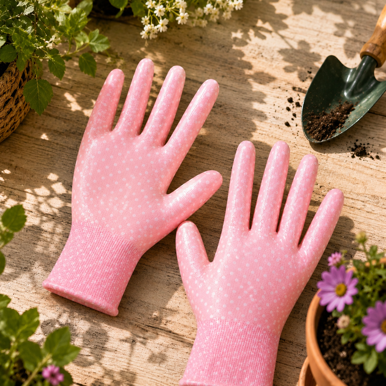 Gants de jardinage - Rose