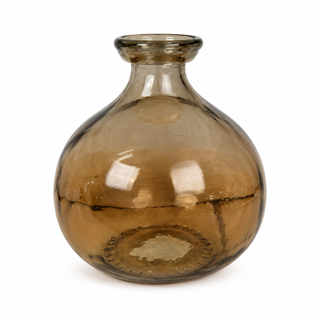 Vase décoratif en verre recyclé – Forme ronde