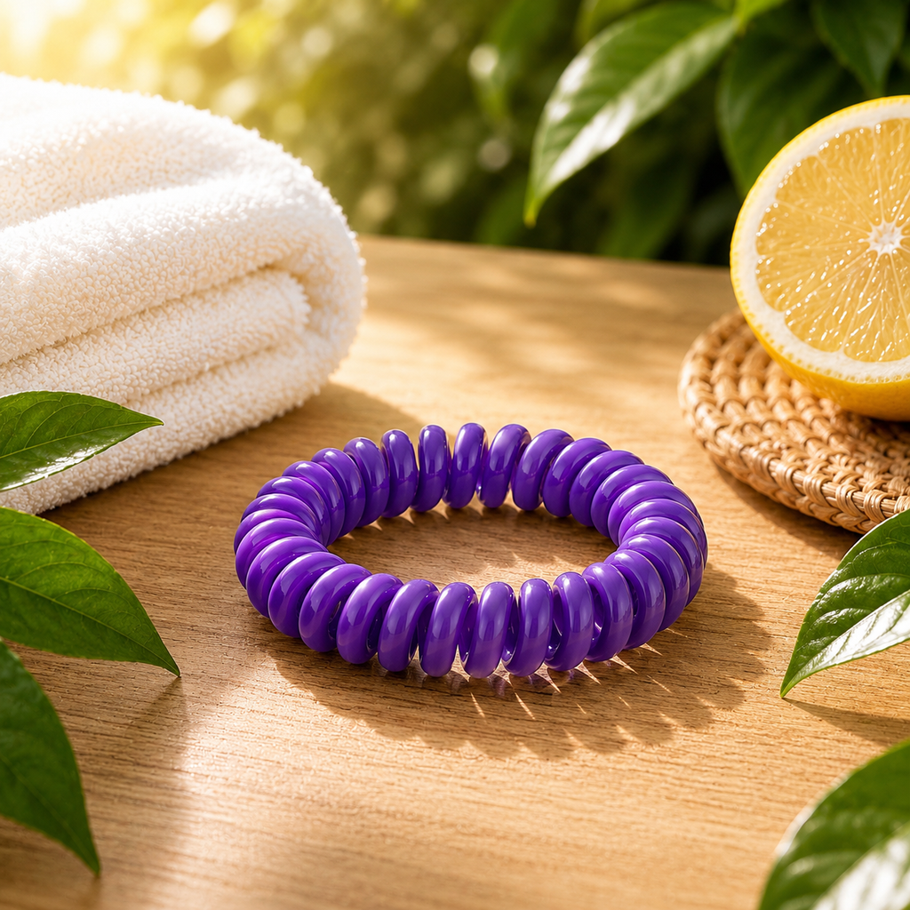 Bracelet à la citronnelle Violet – Diffusion jusqu'à 7 jours