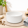 Gamelle pour animaux en céramique blanc