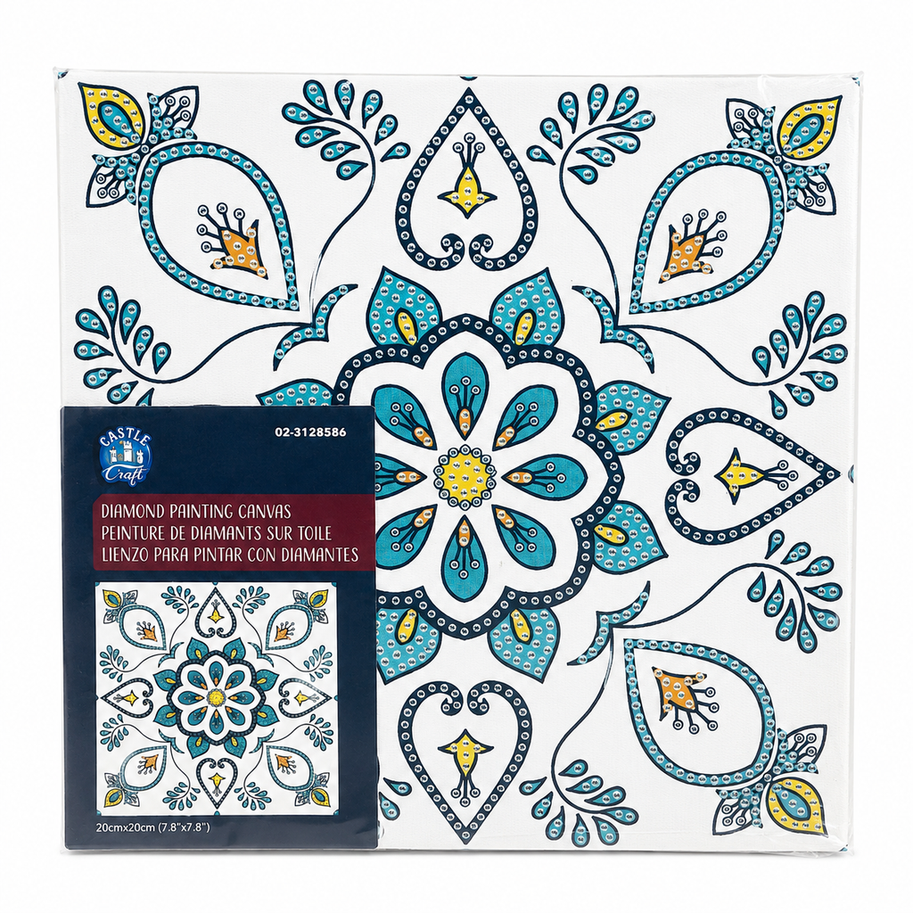 Diamond Painting Mandala floral - 20 x 20 cm