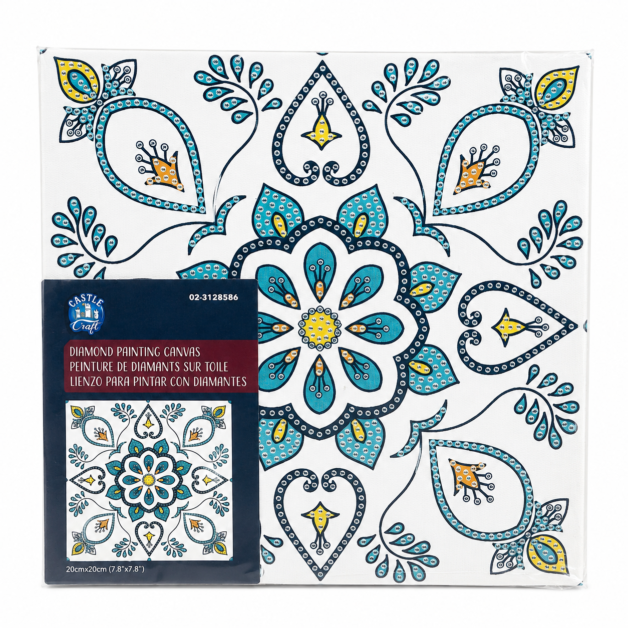 Diamond Painting Mandala floral - 20 x 20 cm