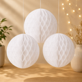 Décorations alvéolées à suspendre – Lot de 3