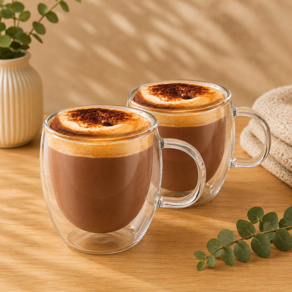 Tasses double paroi à macchiato lot de 2 – 150 ml