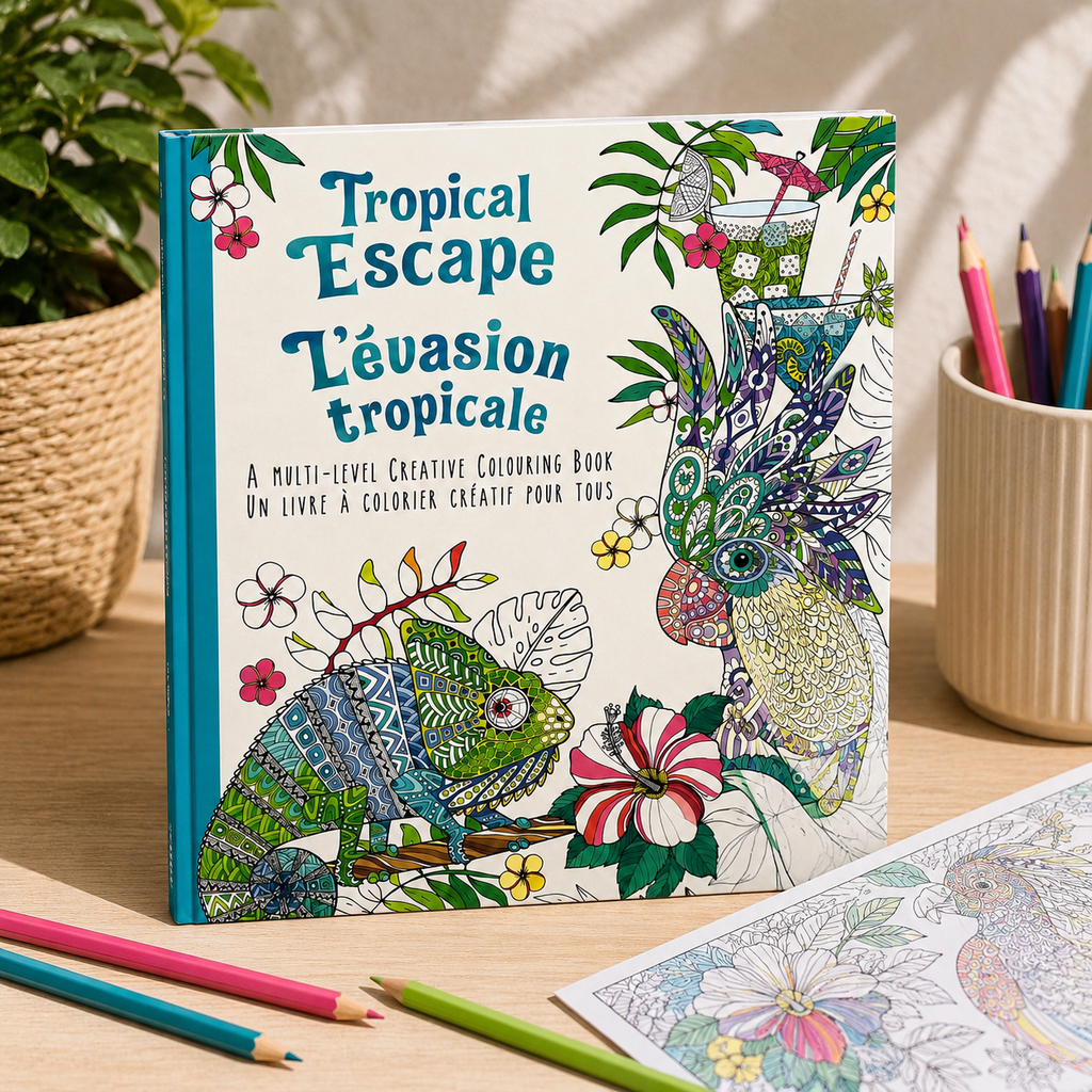 Livre de coloriage créatif – L'Évasion tropicale