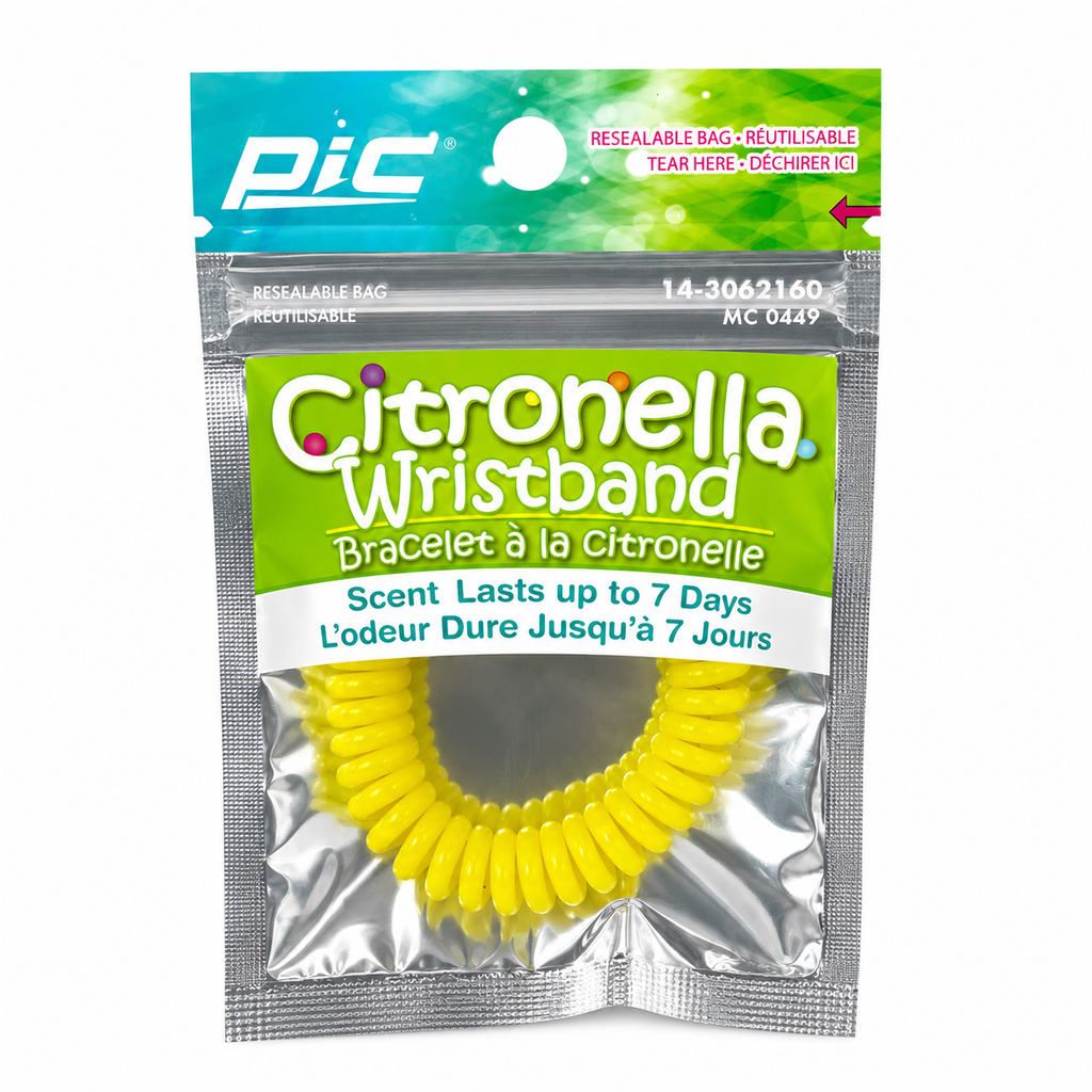 Bracelet à la citronnelle Jaune – Diffusion jusqu'à 7 jours